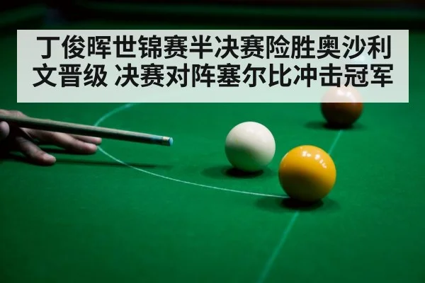 丁俊晖世锦赛半决赛险胜奥沙利文晋级 决赛对阵塞尔比冲击冠军